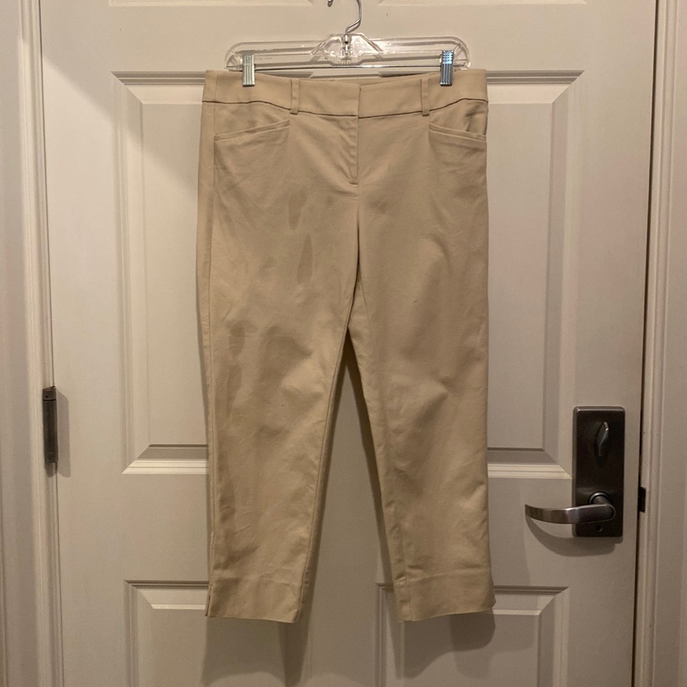 Loft  light khaki ankle pant
